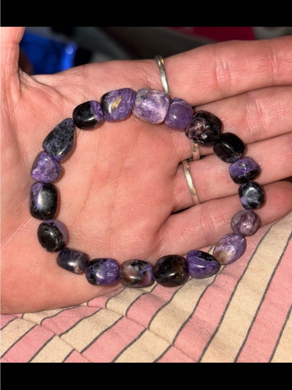 Purple charoite bracelet HQ Natural